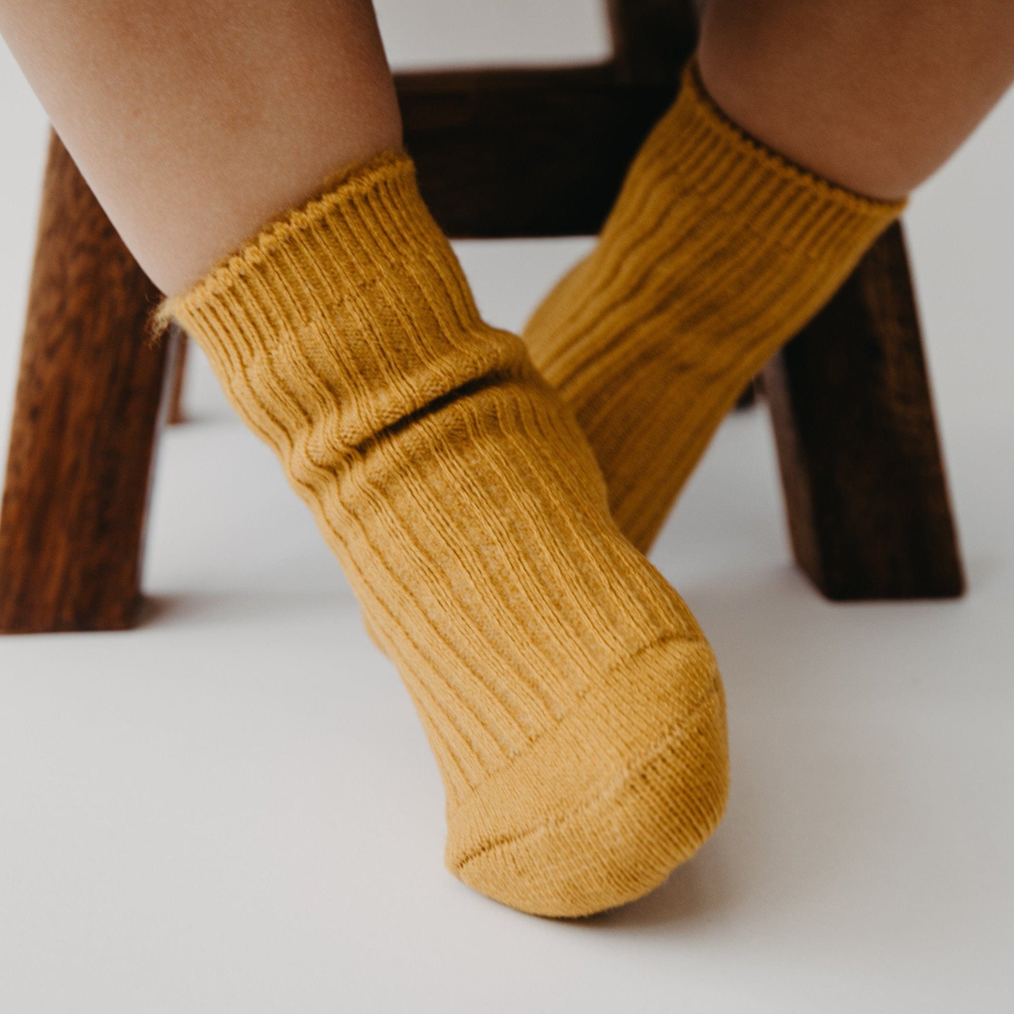 Narzbaby Socks Small Cozy Fuzzy Baby Socks – Mustard