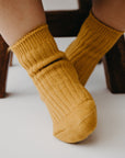 Narzbaby Socks Small Cozy Fuzzy Baby Socks – Mustard