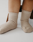 Narz Baby Socks Clay / Small Fuzzy Top Socks