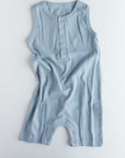 Narzbaby Bodysuit Baby Blue / 0-3 MO Armless Ribbed Romper