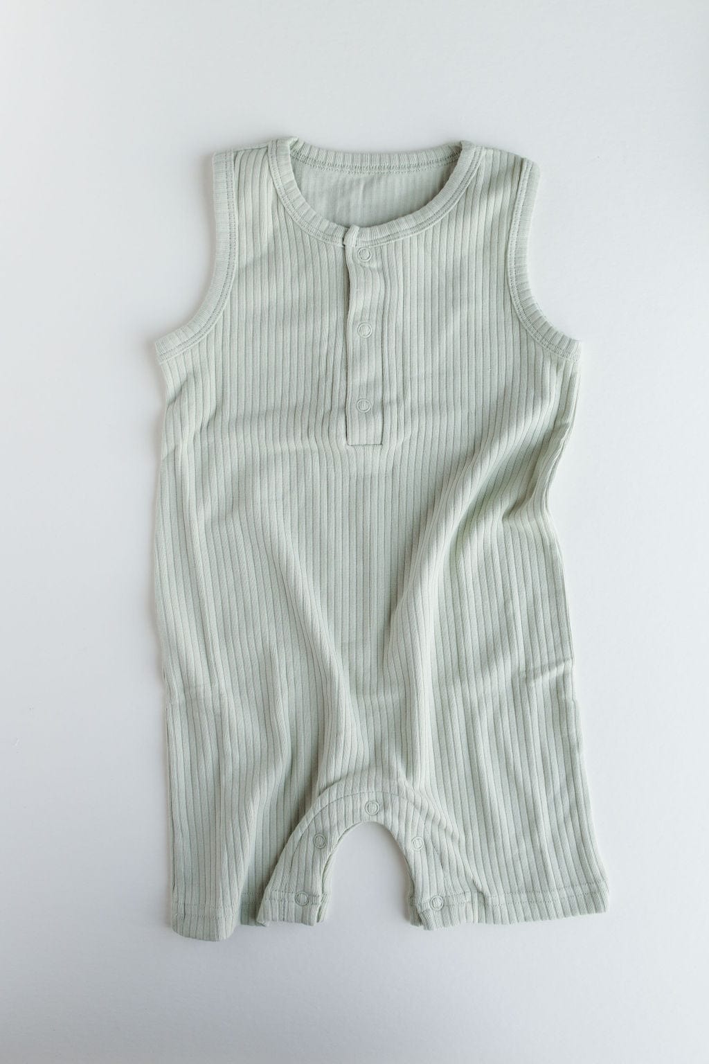 Narzbaby Bodysuit Pistachio / 0-3 MO Armless Ribbed Romper