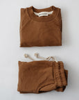 Narzbaby Truffle (brown) / 3-6 MO London Sweatsuit Set